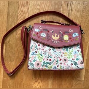 Loungefly Star Wars Droids Floral Crossbody Bag